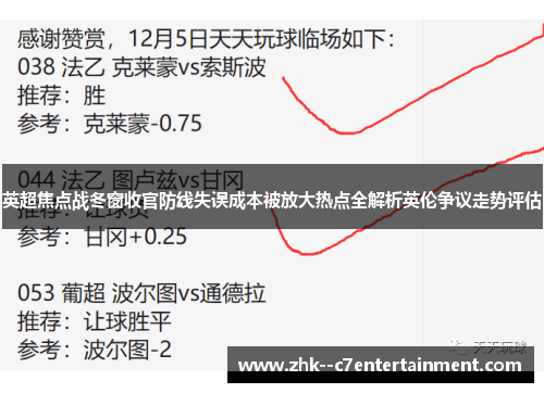 英超焦点战冬窗收官防线失误成本被放大热点全解析英伦争议走势评估
